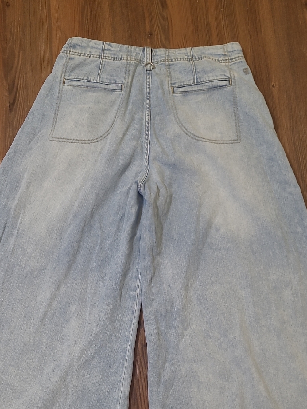 Pilcro Light Blue Wide-Leg Denim Jeans - Picture 12 of 15